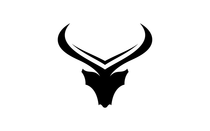 Stierhorn-Logo-Symbolvektor V7