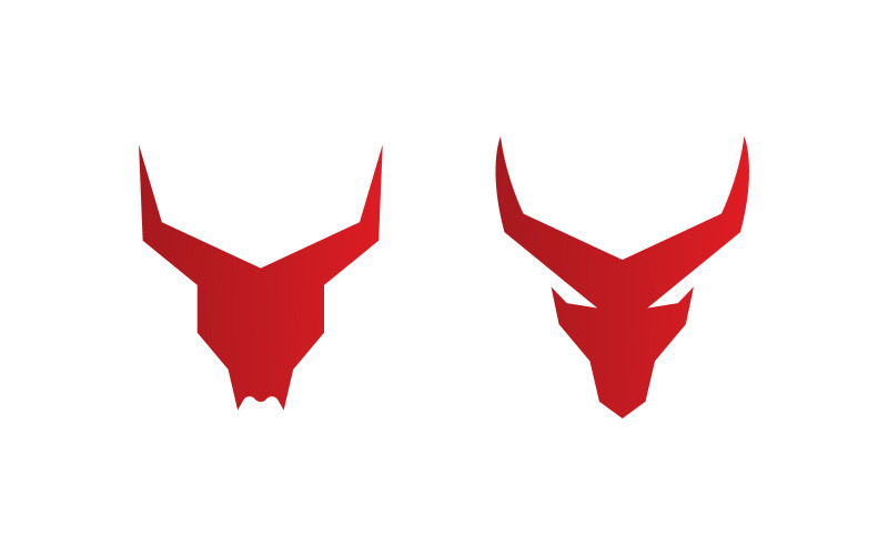 Stierhorn-Logo-Symbolvektor V9