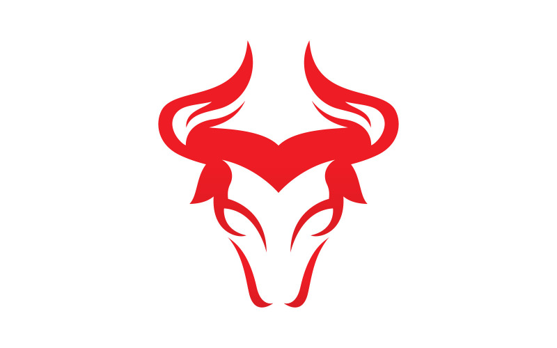 Symboles du logo corne de taureau vecteur V1