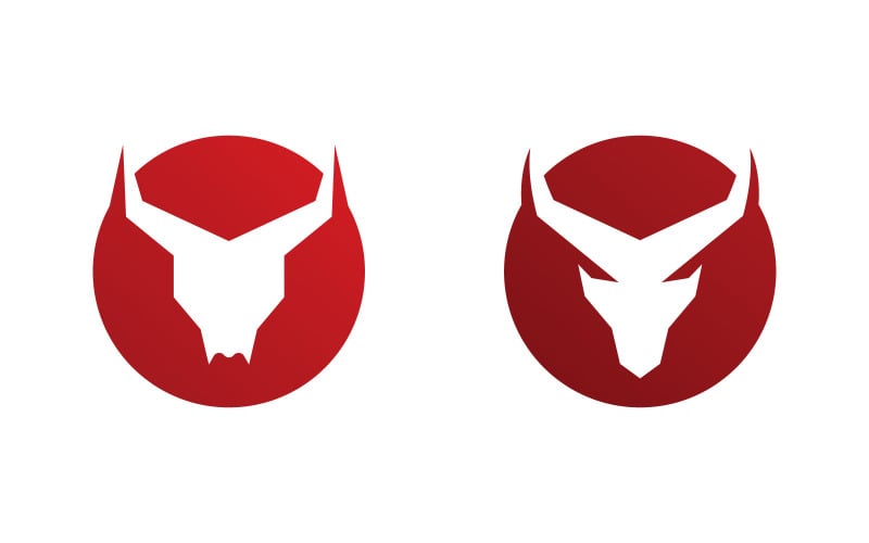 Вектор символов логотипа рога быка V10.