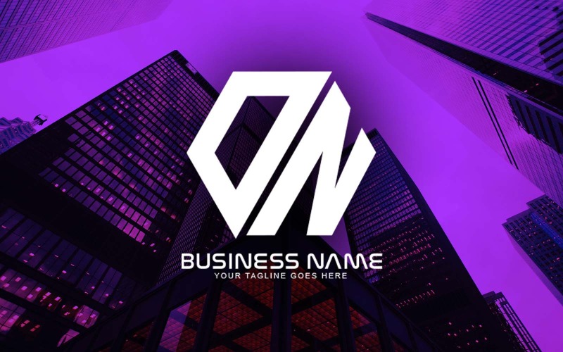 Design de logotipo profissional poligonal ON para sua empresa - identidade de marca