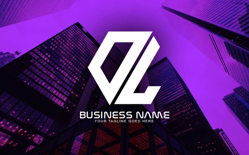 Diseño de logotipo de letra OL poligonal profesional para su negocio: identidad de marca