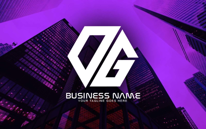 Професійний дизайн полігональних OG лист логотипа для вашого бізнесу - фірмова ідентичність