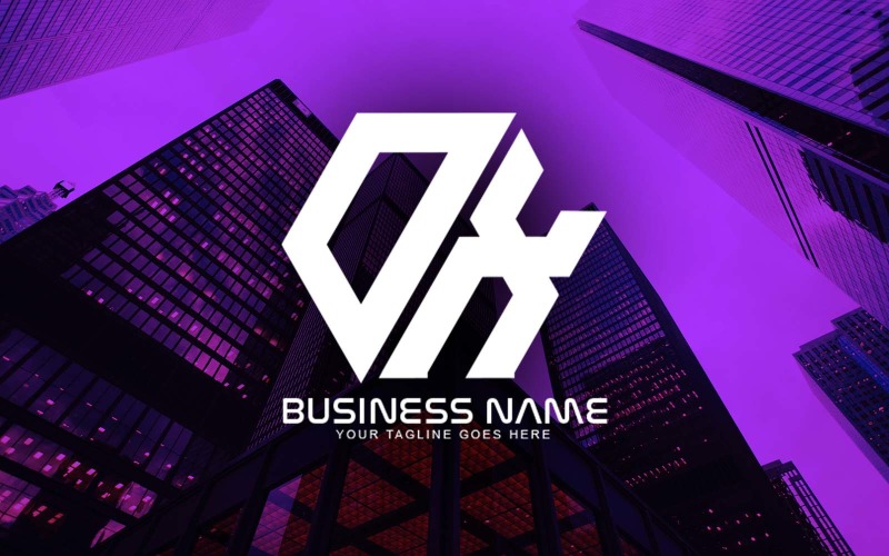 Profesjonalny wielokątny projekt logo litery OX dla Twojej firmy - tożsamość marki