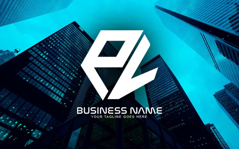 Design de logotipo de carta PV poligonal profissional para sua empresa - identidade de marca