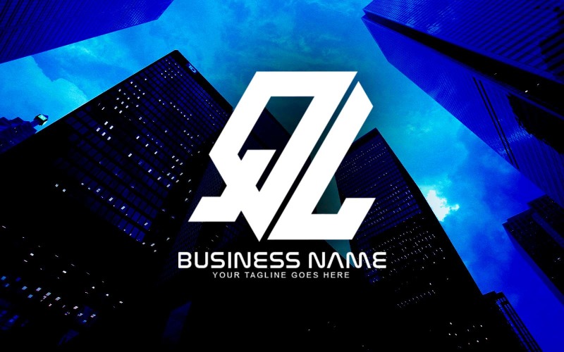 Professzionális sokszögű QL betűs logótervezés vállalkozása számára – márkaidentitás