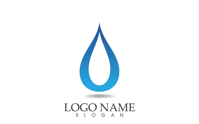 Waterdruppel natuur logo en symbool vector pictogram v60