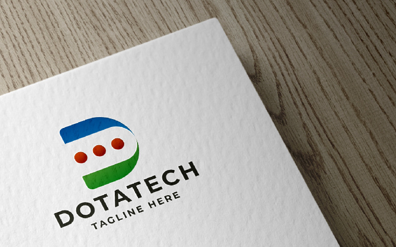 Dot Tech Letter D Pro Logo šablona