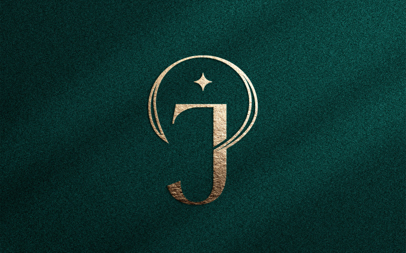Eleganter minimalistischer Schönheits-Logo-Kosmetikbuchstabe J