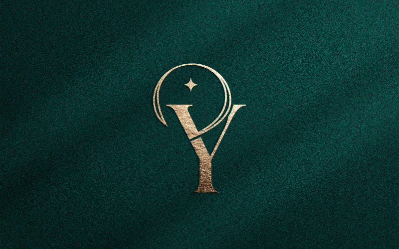 Elegantní minimalistické kosmetické logo krásy písmeno Y
