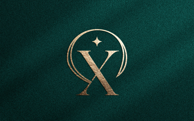 Lettre Cosmétique Logo Beauté Minimaliste Élégant X