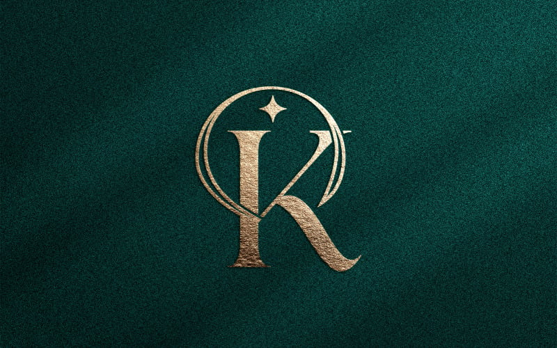 Logotipo de belleza minimalista elegante Letra cosmética K