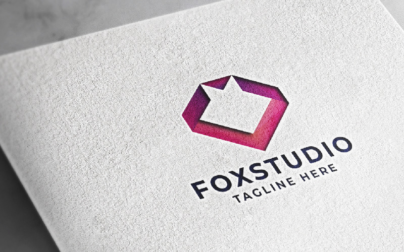 Modèle de logo Fox Studio Pro