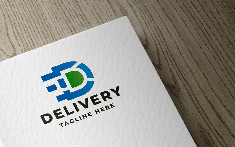 Sjabloon voor levering Letter D Pro-logo