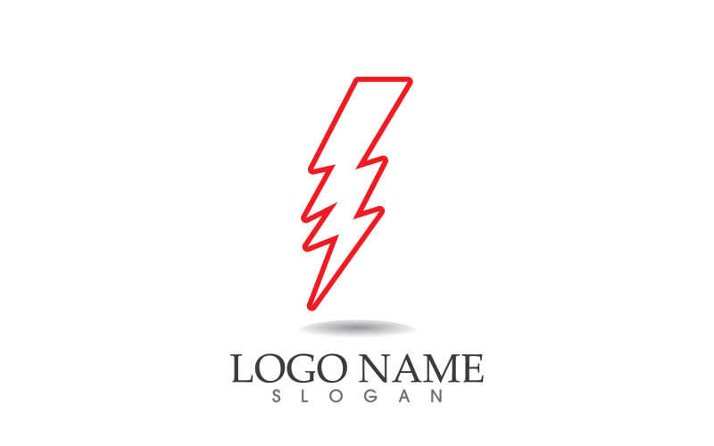 Éclair éclair Thunderbolt, vecteur de logo de puissance v27