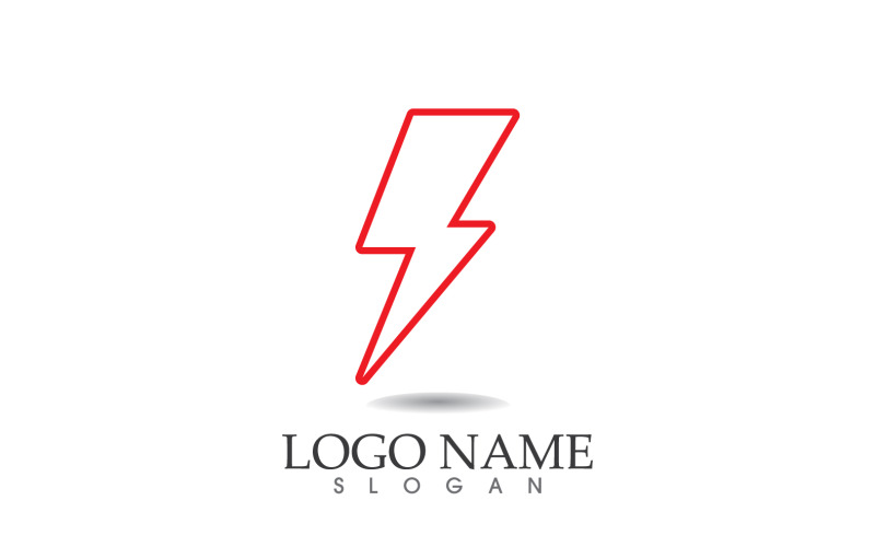 Éclair Thunderbolt, vecteur de logo de puissance v25