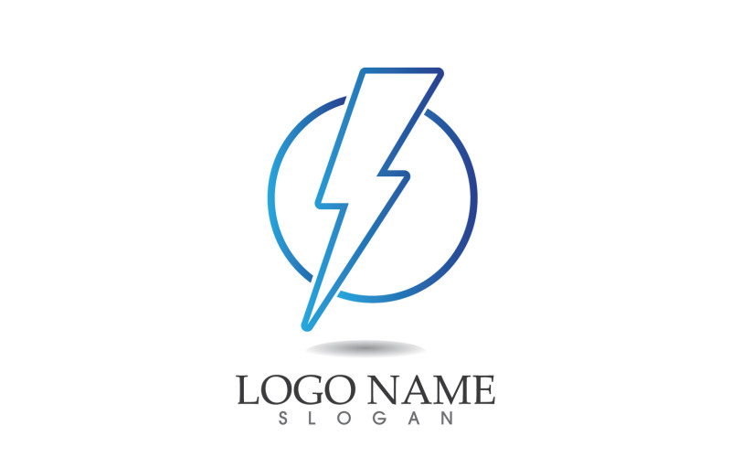 Thunderbolt fulmine potenza logo vettoriale v19