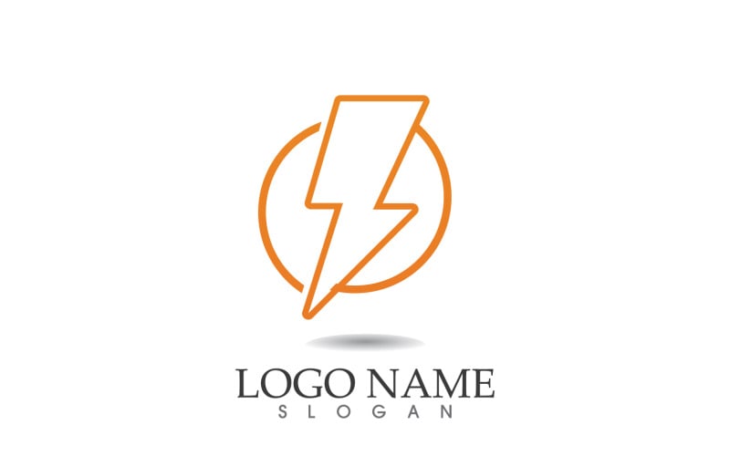 Thunderbolt lightning power logo vector v1 - TemplateMonster