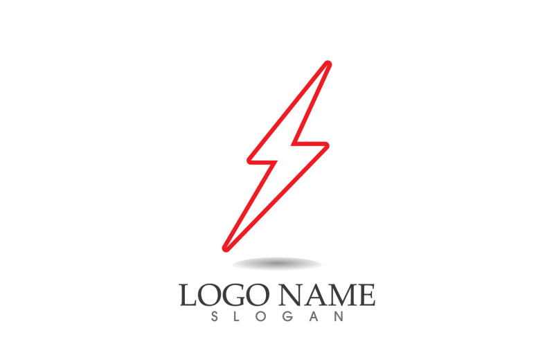 Fulmine fulmineo, vettore del logo di potenza v37