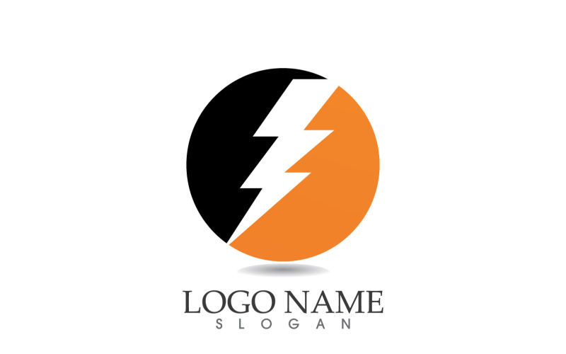 Thunderbolt bliksem design logo vector v18