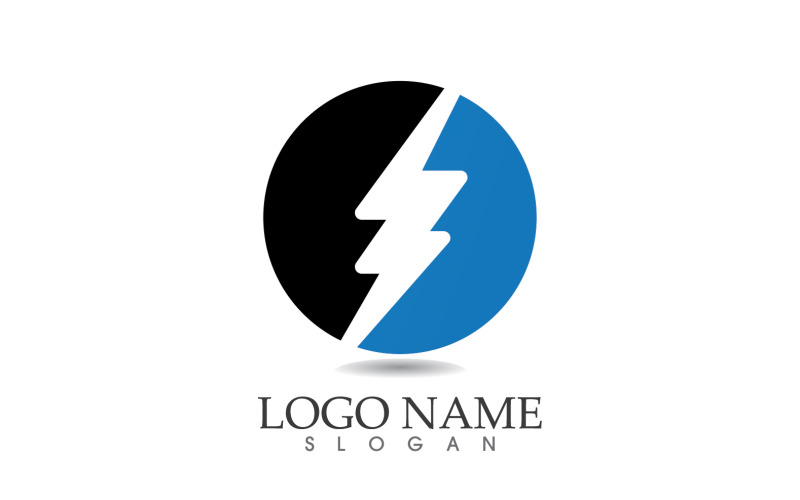 Thunderbolt bliksem design logo vector v31