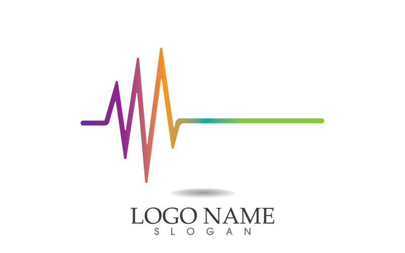 Logo dell'onda sonora dell'equalizzatore e vettore di simboli v5