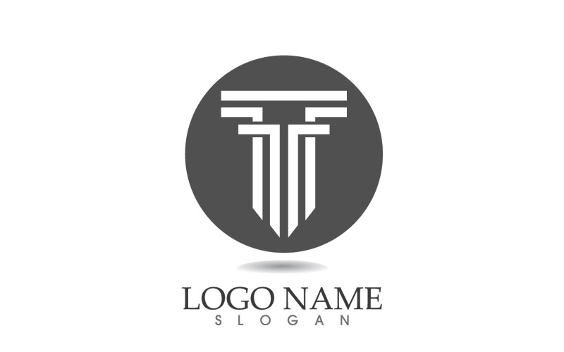 Pelare lag logotyp och symbol vektor design företag v2