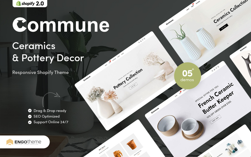 Commune - Керамика и керамический декор Shopify Тема