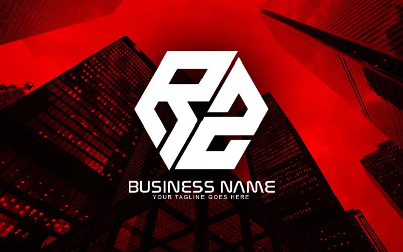 Conception professionnelle de logo de lettre RZ polygonale pour votre entreprise - Identité de marque