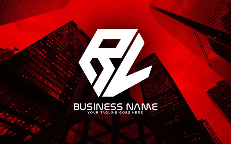 Design poligonal profissional de logotipo de carta RV para sua empresa - identidade de marca