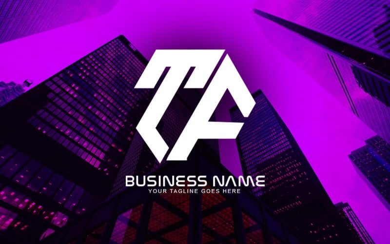Професійний дизайн полігональних Tf лист логотипа для вашого бізнесу - бренд