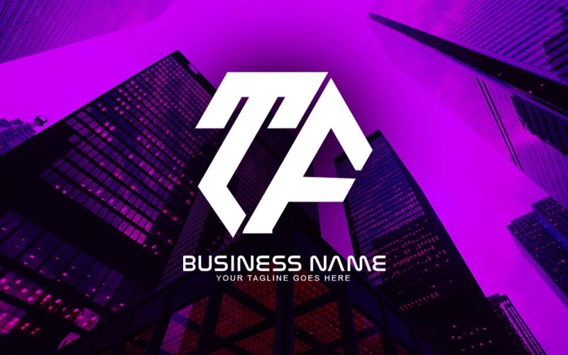 Profesjonalny wielokątny projekt logo litery TF dla Twojej firmy - tożsamość marki