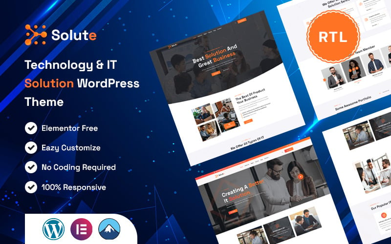 Solute - Technology & IT Solutions Wordpress Theme