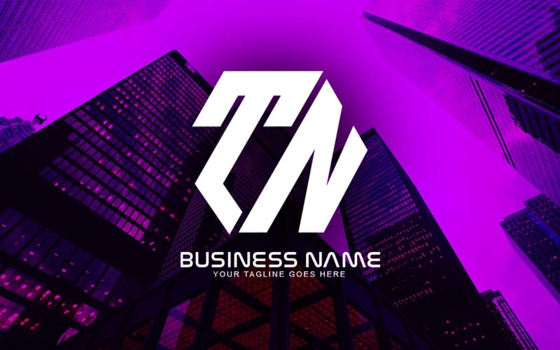专业的多边形 TN 字母标志设计为您的企业-品牌标识