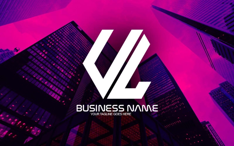 Design professionale del logo della lettera UL poligonale per il tuo business - Identità del marchio