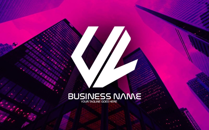 Profesjonalny wielokątny projekt logo litery UV dla Twojej firmy - tożsamość marki