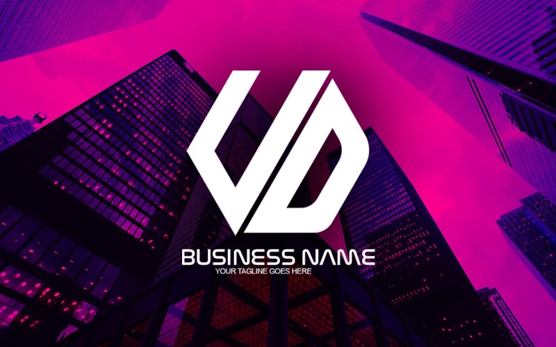 Professional Polygonal UD Letter Logo Design For Your Business - Brand Identity