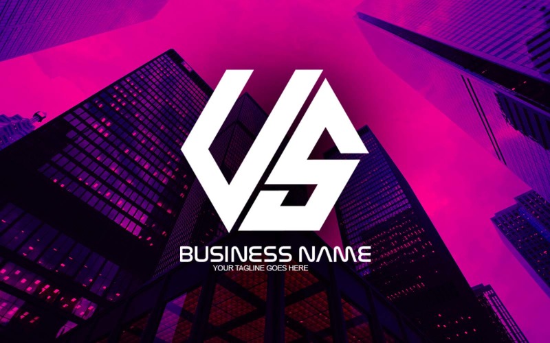 Professionelles Logo-Design mit polygonalen US-Buchstaben für Ihr Unternehmen - Markenidentität
