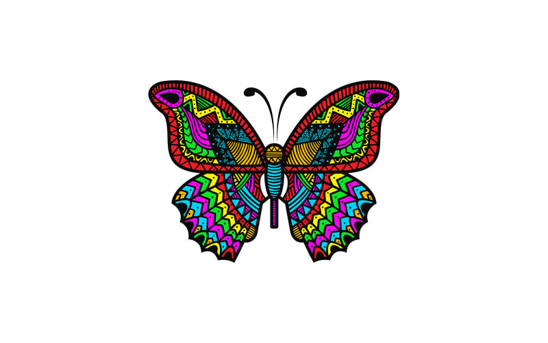 Реалістичний барвистий метелик графічний шаблон