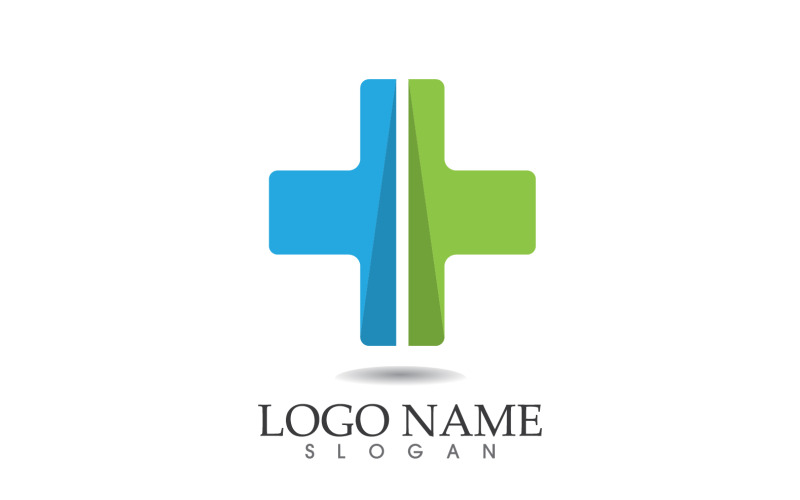 Tıbbi çapraz Hastane logo vektör simge tasarımı v1
