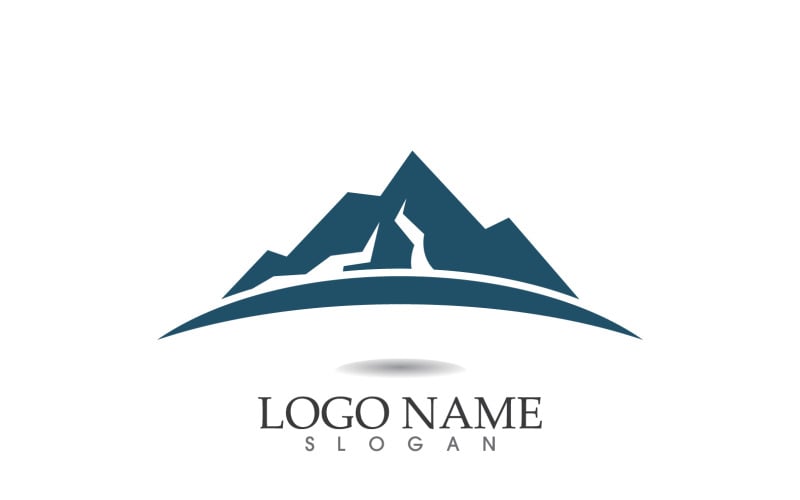 Paisaje montaña logotipo y símbolo vector v22