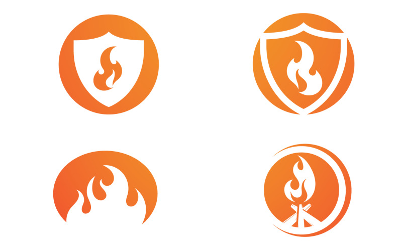 Grillad eld och symbolvektordesign v31