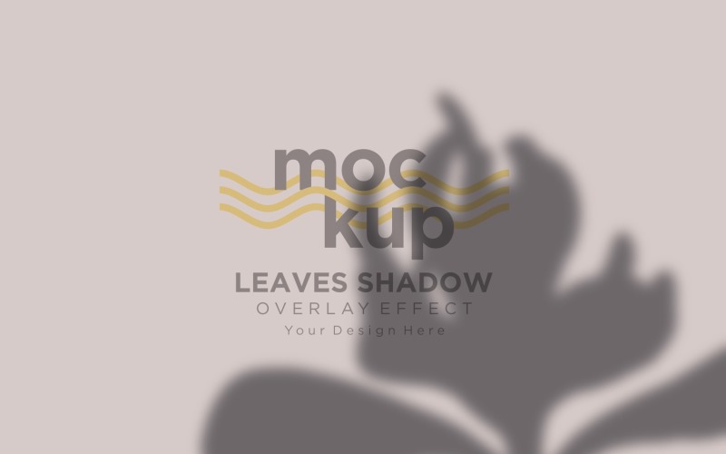 Mockup effetto sovrapposizione ombra foglie 01