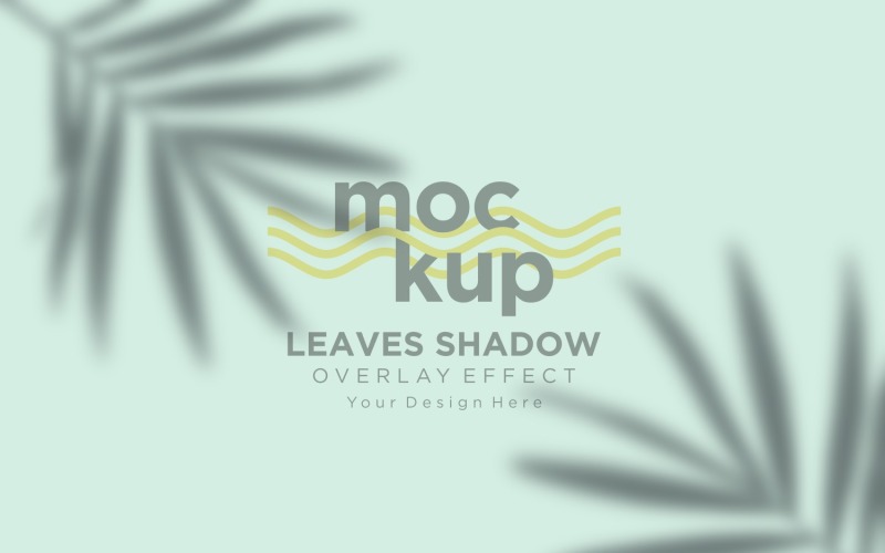 Mockup effetto sovrapposizione ombra foglie 05