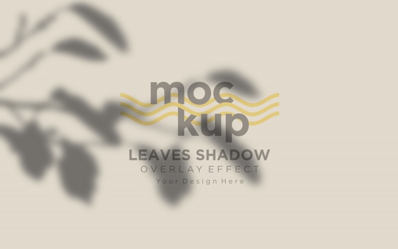 Mockup effetto sovrapposizione ombra foglie 06