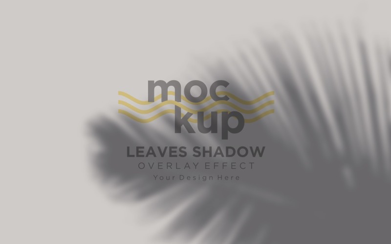 Mockup effetto sovrapposizione ombra foglie 07