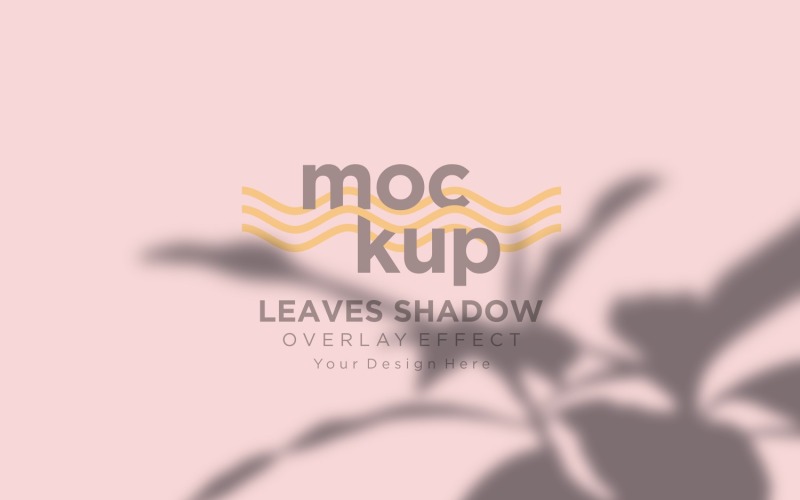 Mockup effetto sovrapposizione ombra foglie 08