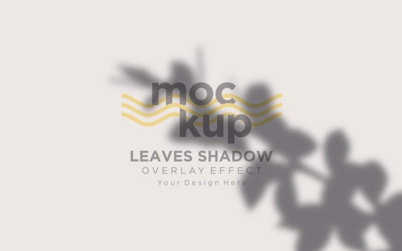 Mockup effetto sovrapposizione ombra foglie 10