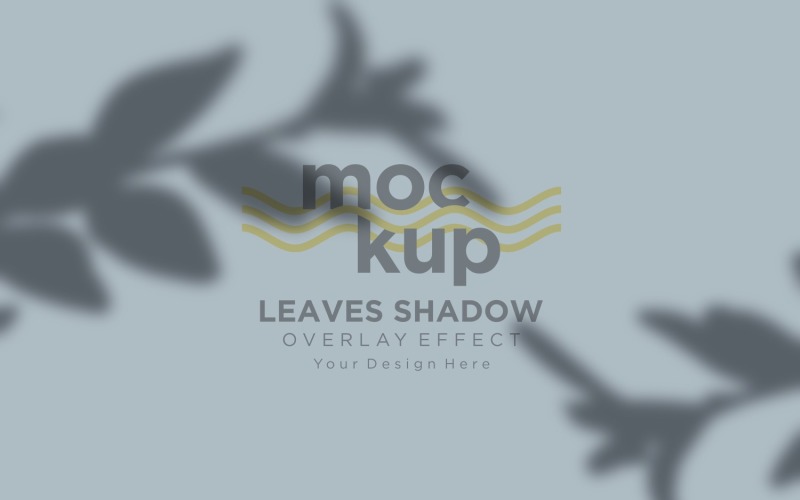 Mockup effetto sovrapposizione ombra foglie 14