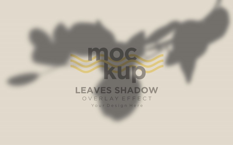 Mockup effetto sovrapposizione ombra foglie 16